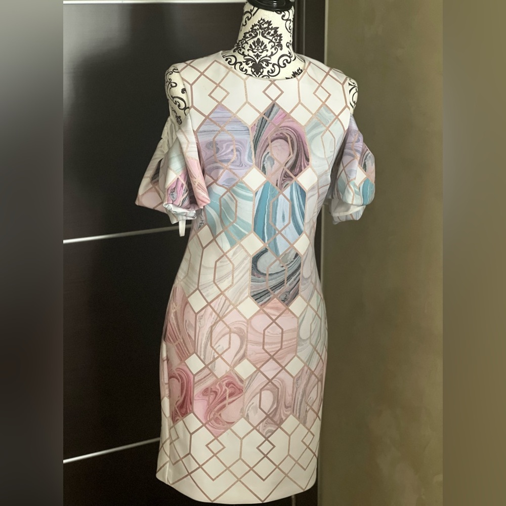 Ted Baker dress. Open shoulder